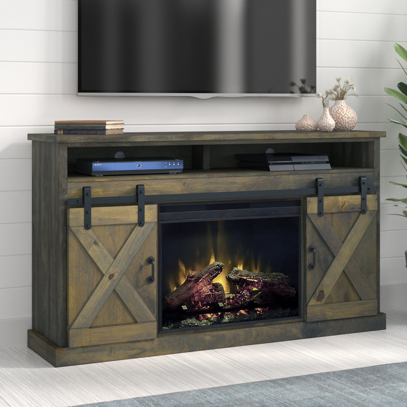 Loon Peak® Pullman TV Stand for TVs up to 65" with Electric Fireplace
